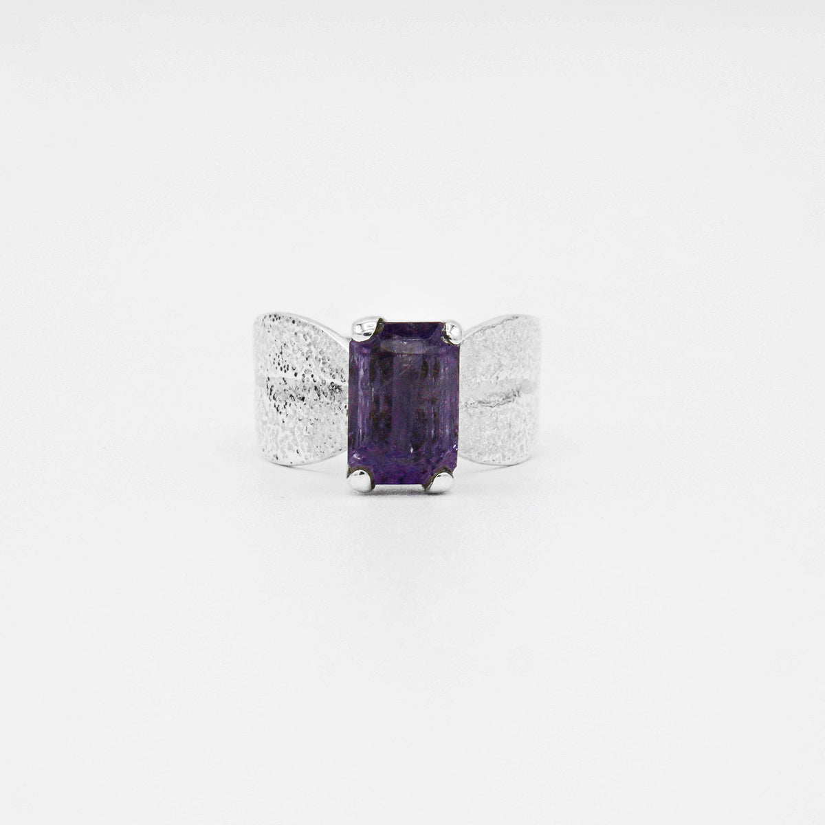Gemify - Amethyst Leaf Ring - Ring - Gemify