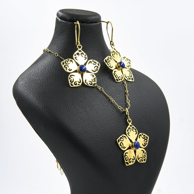 Asal Lapis Jewelry Set – 18K Gold-Plated, Handmade - Gemify