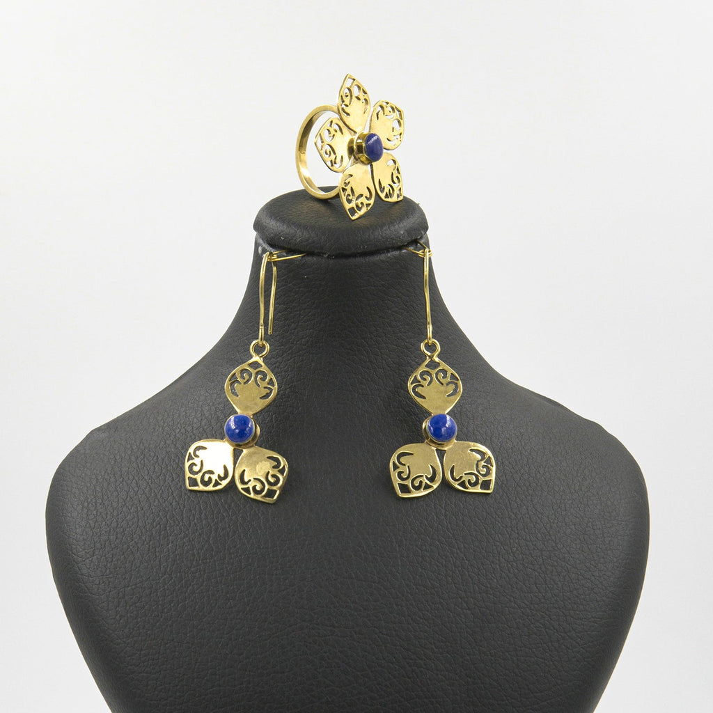 Asal Lapis Jewelry Set – 18K Gold-Plated, Handmade - Gemify