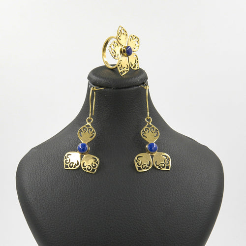Asal Lapis Jewelry Set – 18K Gold-Plated, Handmade - Gemify