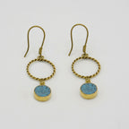 Gemify - Bamyan Turquoise Gold Earrings - earrings - Gemify