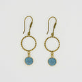 Gemify - Bamyan Turquoise Gold Earrings - earrings - Gemify