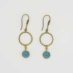 Gemify - Bamyan Turquoise Gold Earrings - earrings - Gemify