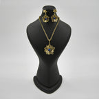 Blue Flower Lapis Jewelry Set – 18K Gold-Plated, Handmade - Gemify