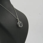 Bright Drop Black Agate Necklace – 18K Gold-Plated 925 Silver Chain - Gemify