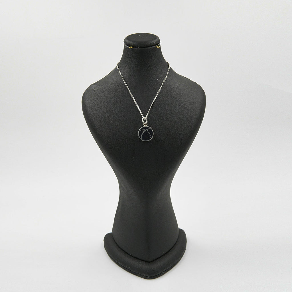 Bright Drop Black Agate Necklace – 18K Gold-Plated 925 Silver Chain - Gemify