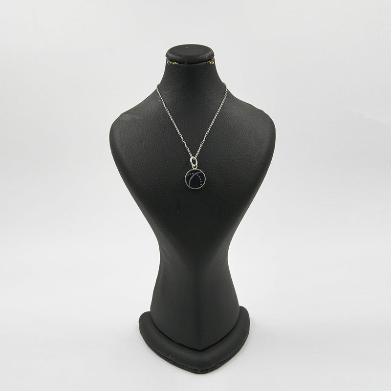 Bright Drop Black Agate Necklace – 18K Gold-Plated 925 Silver Chain - Gemify