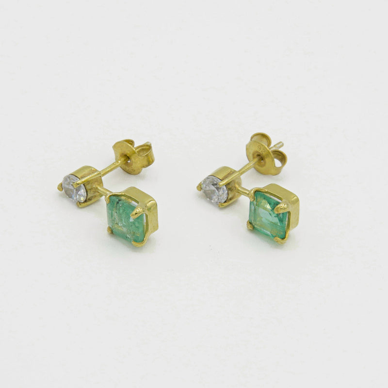 Gemify - Emerald Essence Studs - earrings - Gemify