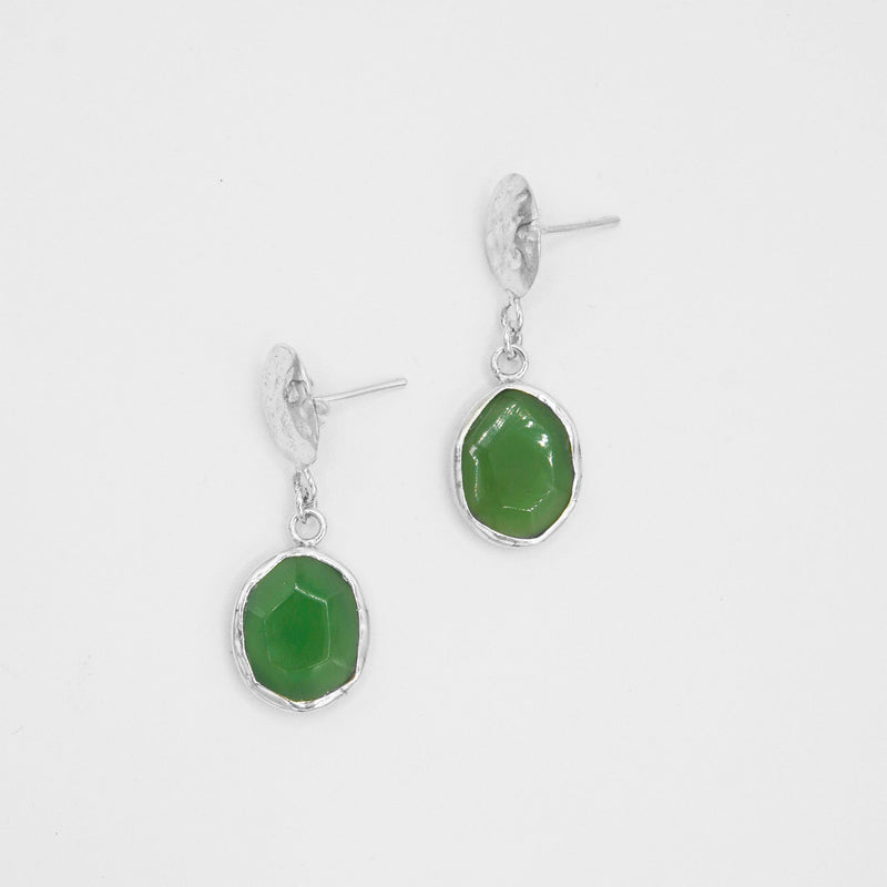 Gemify - Green Agate Earrings - earrings - Gemify