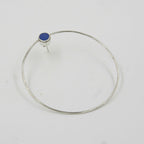 Gemify - Lapis Circle Stud Earrings – 18K Gold - Plated Silver, Handmade Design - earrings - Gemify02
