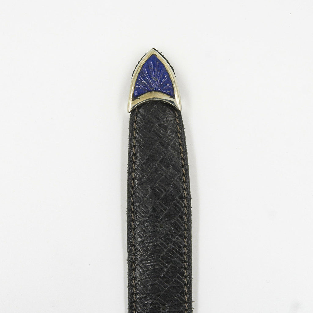 Gemify - Lapis Leather Belt – Handmade Silver Buckle, 100% Natural Leather - Gemify
