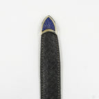 Gemify - Lapis Leather Belt – Handmade Silver Buckle, 100% Natural Leather - Gemify