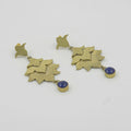 Lewa Lapis Earrings – 18K Gold-Plated, Handmade - Gemify