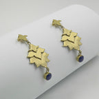 Lewa Lapis Earrings – 18K Gold-Plated, Handmade - Gemify