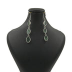 Nice Drop Fluorite Earrings – 925 Silver, High-Polish Finish - Gemify