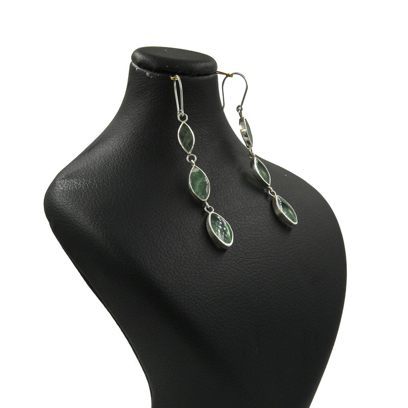 Gemify - Nice Drop Fluorite Earrings – 925 Silver, High - Polish Finish - earrings - Gemify02