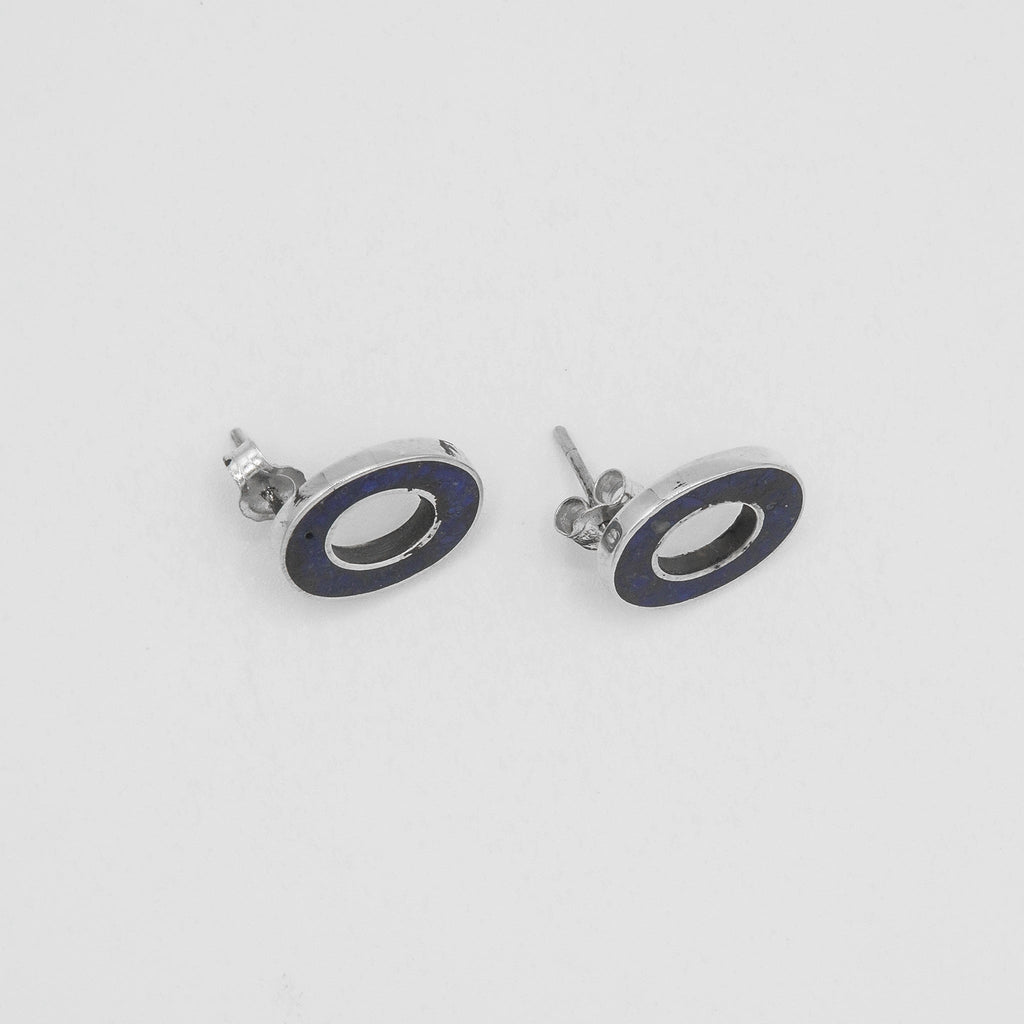 Gemify - Oval Blue Lapis Studs - earrings - Gemify