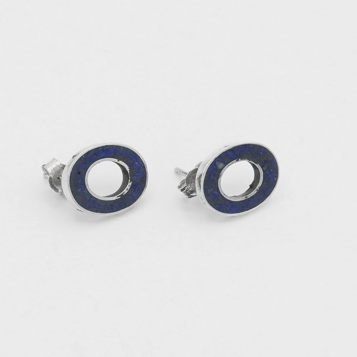 Gemify - Oval Blue Lapis Studs - earrings - Gemify