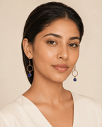 Gemify - Royal Blue Lapis Gold Earrings - earrings - Gemify
