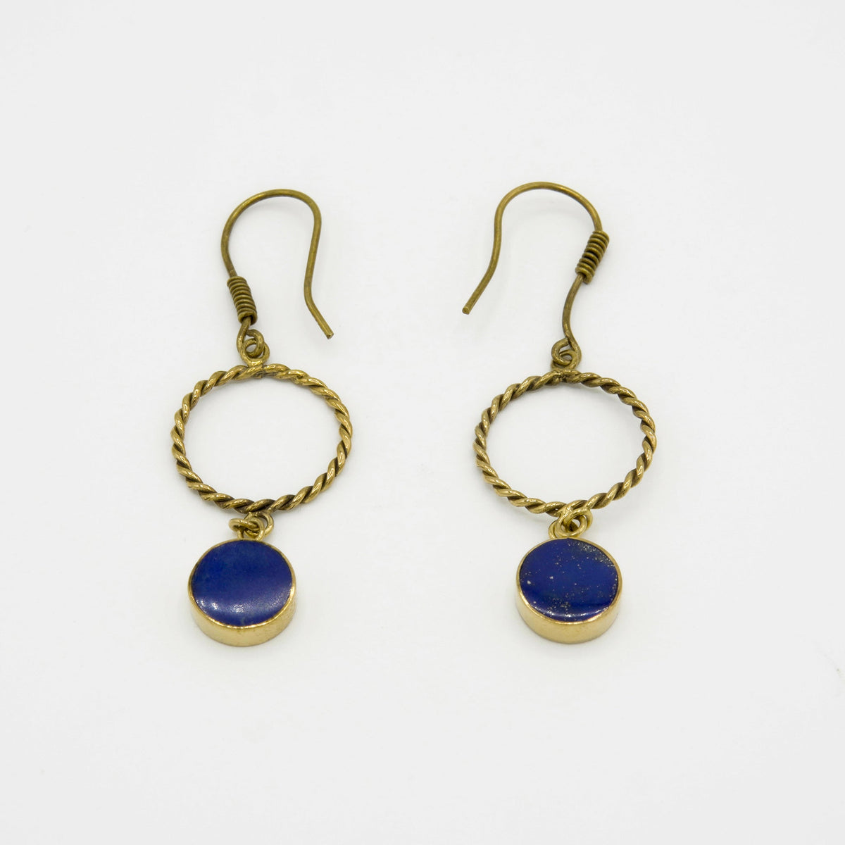 Gemify - Royal Blue Lapis Gold Earrings - earrings - Gemify