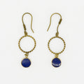 Gemify - Royal Blue Lapis Gold Earrings - earrings - Gemify