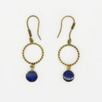 Gemify - Royal Blue Lapis Gold Earrings - earrings - Gemify