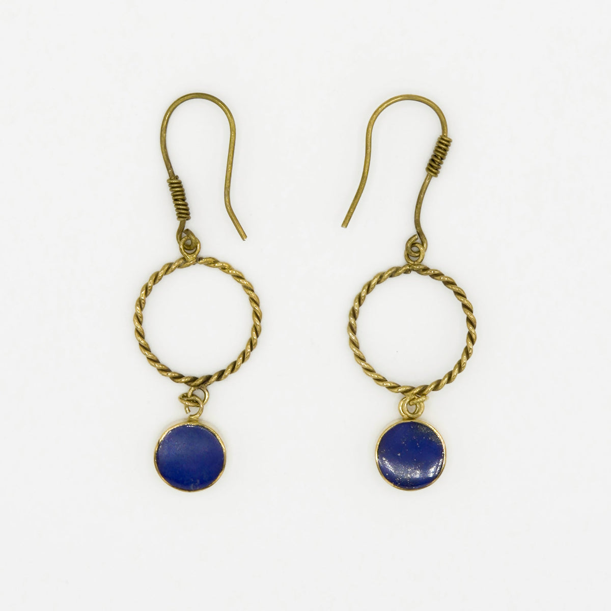 Gemify - Royal Blue Lapis Gold Earrings - earrings - Gemify