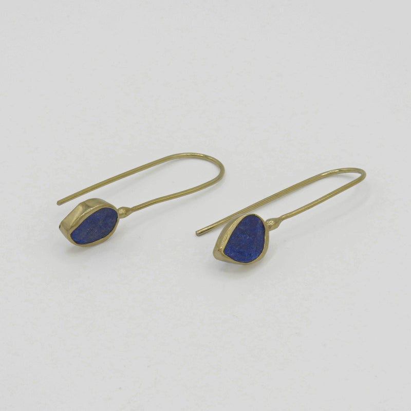 Gemify - Royal Blue Rough Lapis Earrings - earrings - Gemify