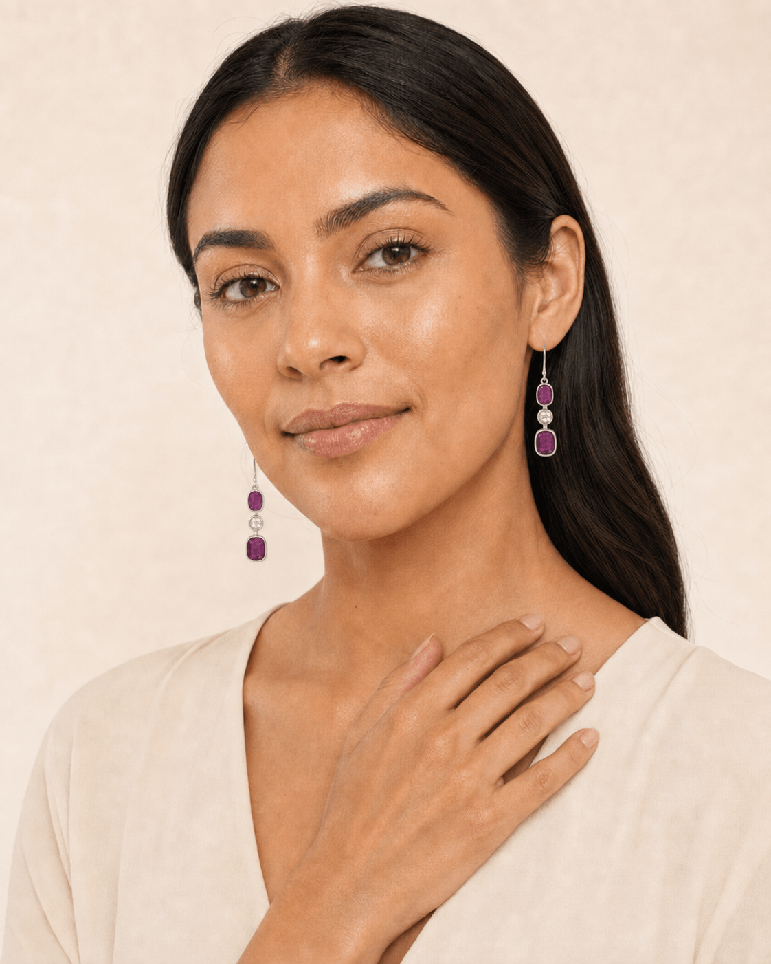 Gemify - Ruby Elegance Earrings - earrings - Gemify