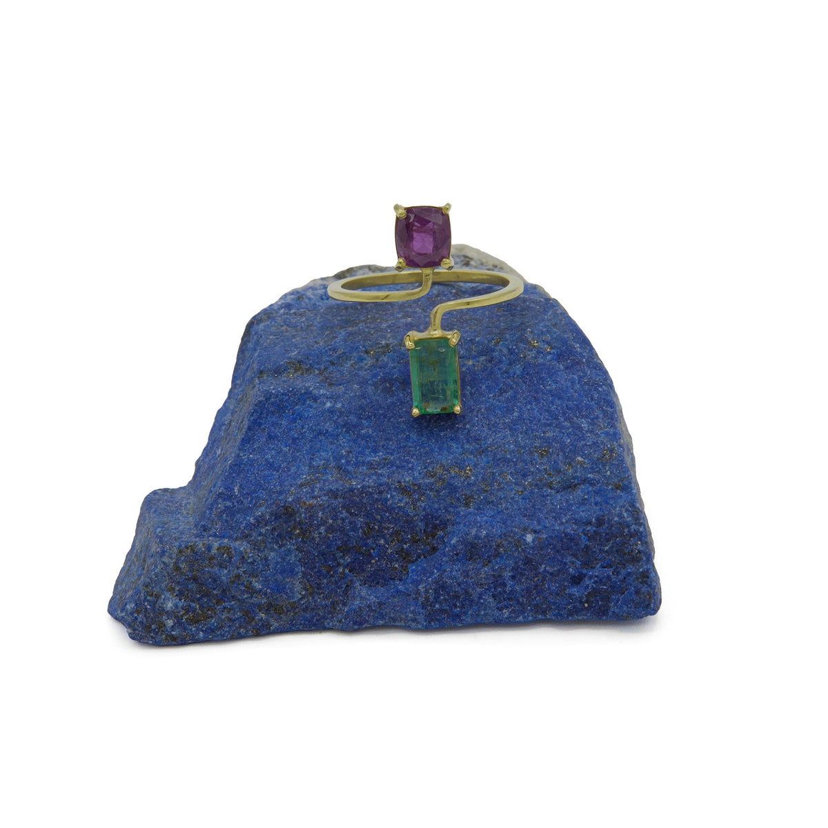 Gemify - Ruby & Emerald Harmony Ring - Ring - Gemify