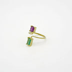 Gemify - Ruby & Emerald Harmony Ring - Ring - Gemify