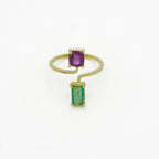 Gemify - Ruby & Emerald Harmony Ring - Ring - Gemify