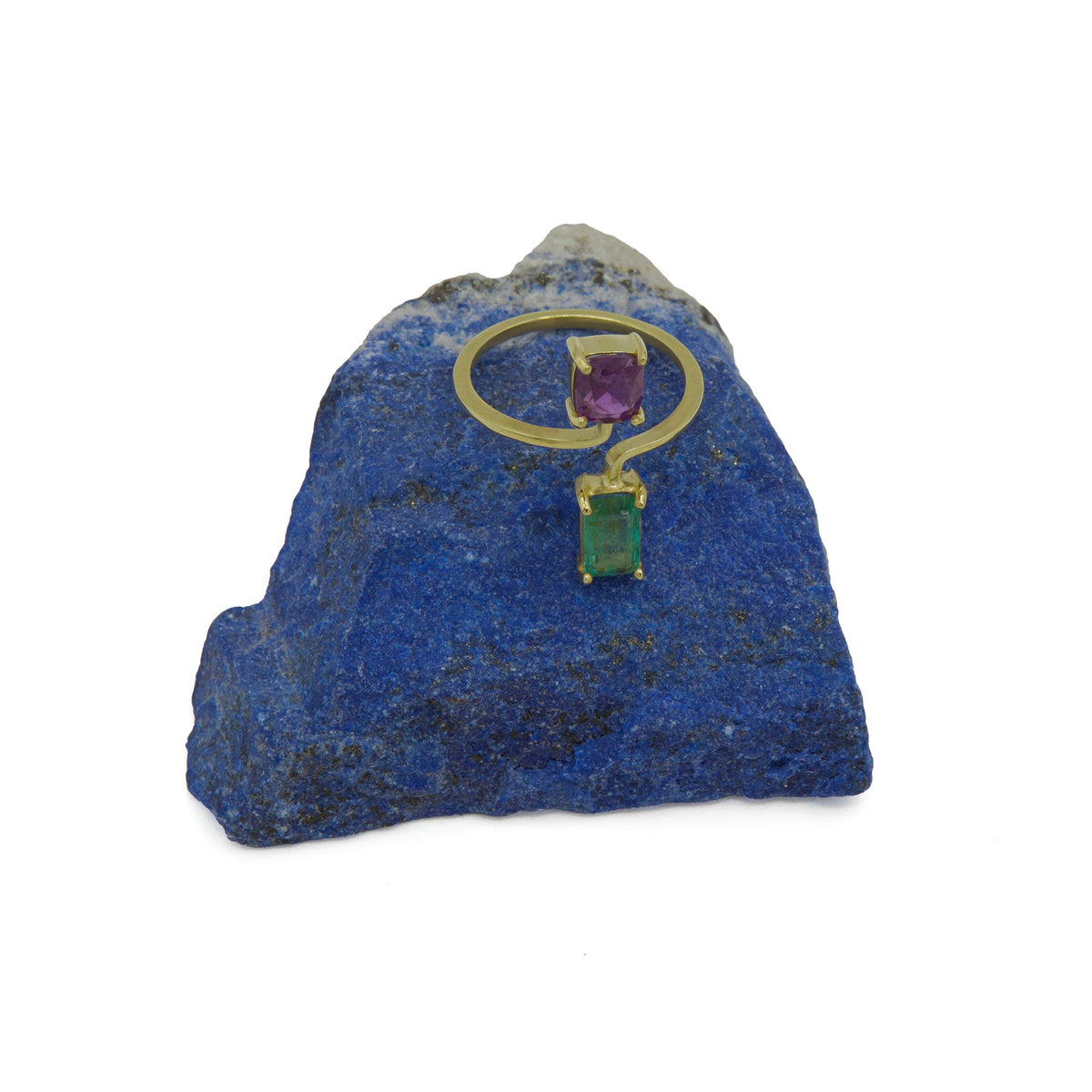 Gemify - Ruby & Emerald Harmony Ring - Ring - Gemify