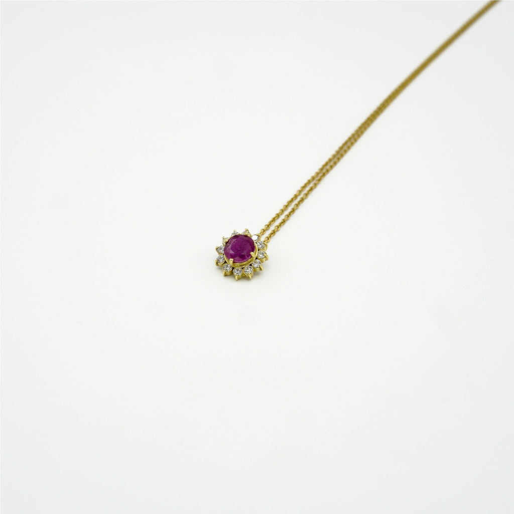 Gemify - Ruby Halo Necklace - Necklace - Gemify