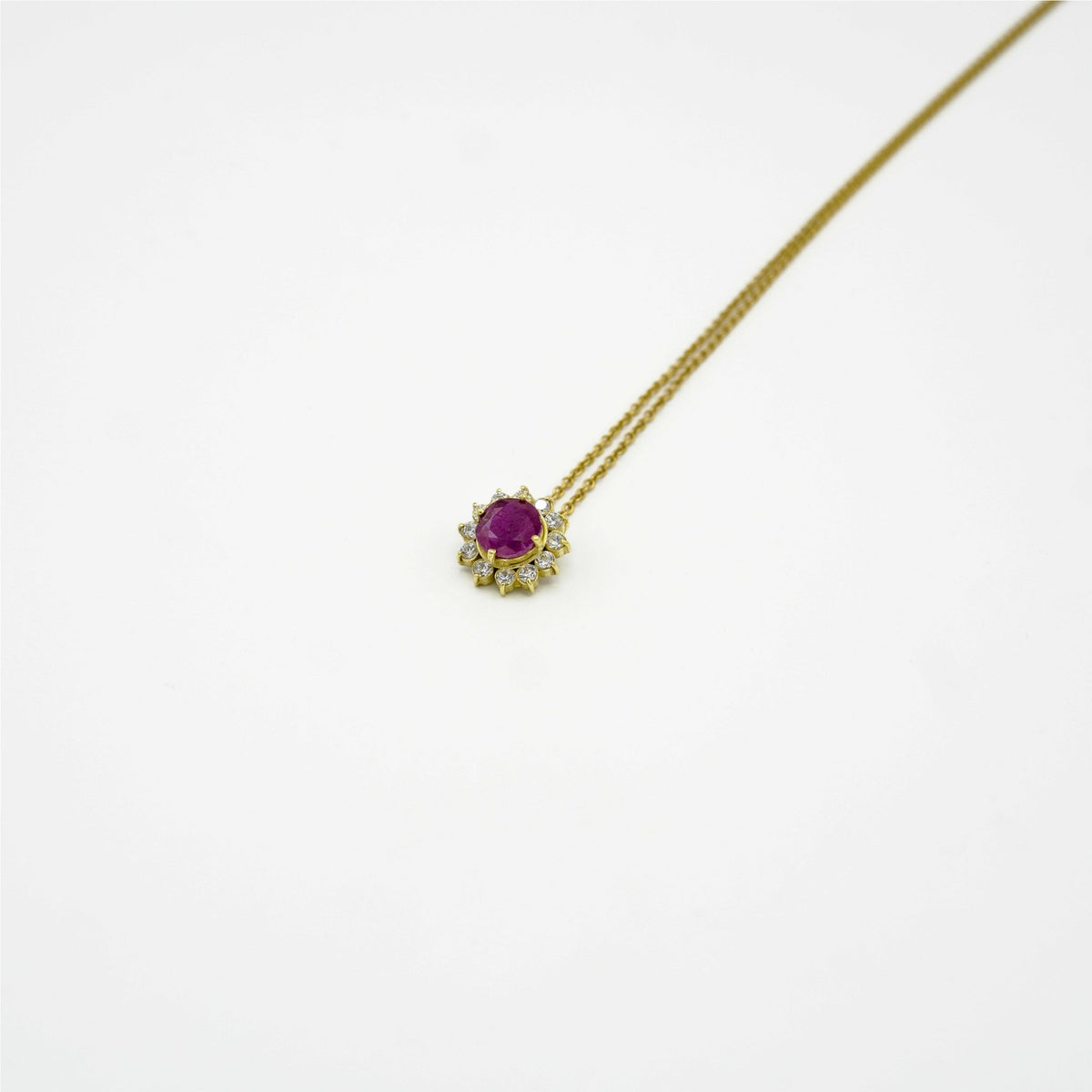 Gemify - Ruby Halo Necklace - Necklace - Gemify
