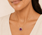 Gemify - Ruby Halo Necklace - Necklace - Gemify