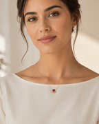 Gemify - Ruby Halo Necklace - Necklace - Gemify