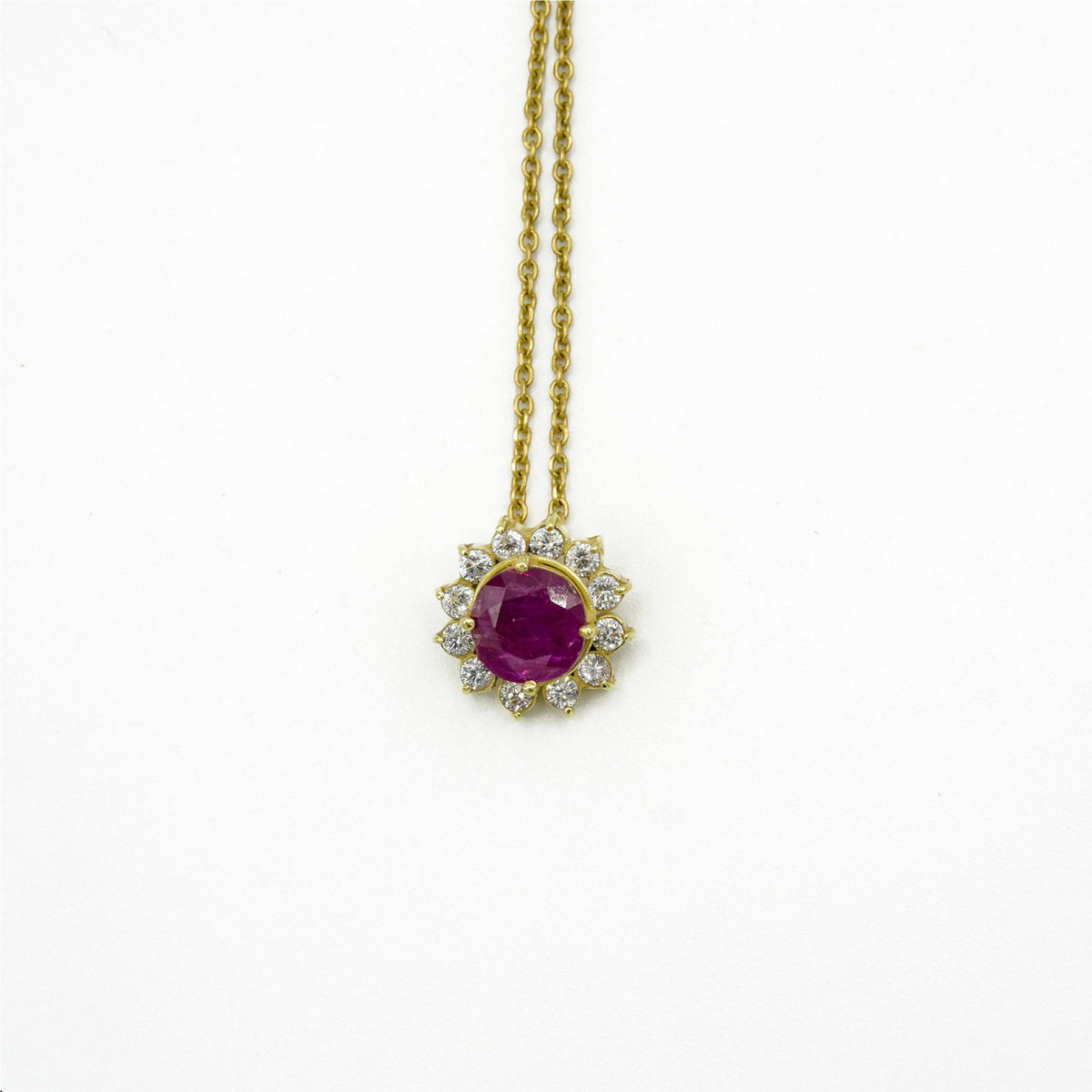 Gemify - Ruby Halo Necklace - Necklace - Gemify