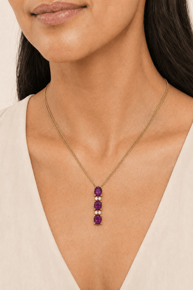 Gemify - Ruby Trio Necklace - Necklace - Gemify