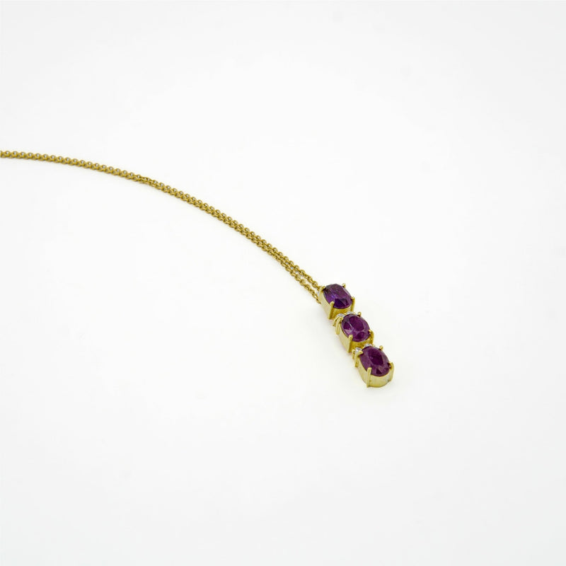 Gemify - Ruby Trio Necklace - Necklace - Gemify