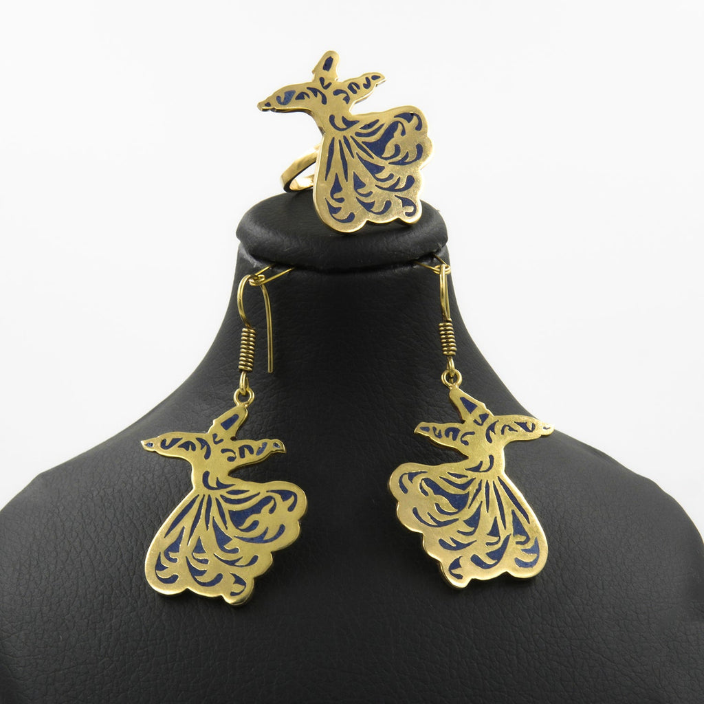 Sama Lapis Jewelry Set – 18K Gold-Plated, Handmade - Gemify