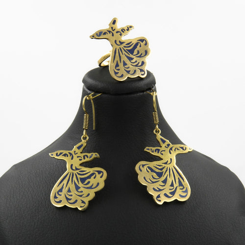Sama Lapis Jewelry Set – 18K Gold-Plated, Handmade - Gemify