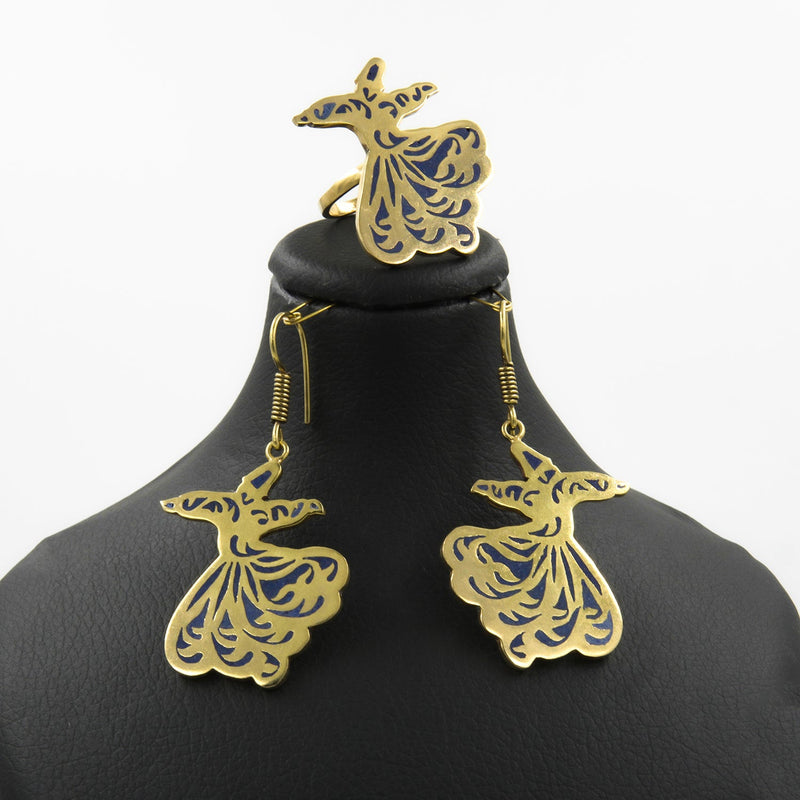 Sama Lapis Jewelry Set – 18K Gold-Plated, Handmade - Gemify