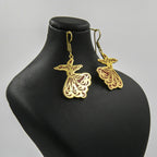 Gemify - Sama Red Coral Earrings – High - Polish Brass, Handmade Design - earrings - Gemify02