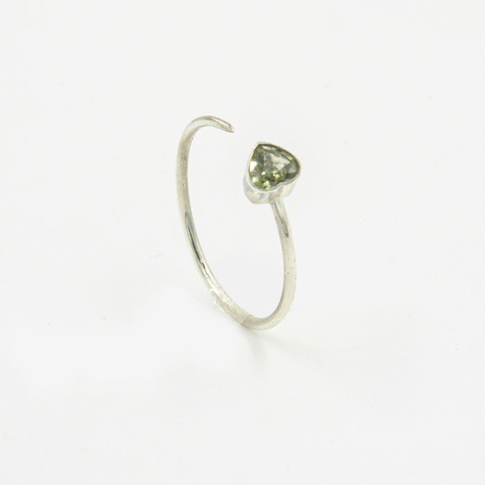 Gemify - Tourmaline Drop Nail Ring – Red Pear - Shaped Stone, Handmade Silver - Ring - Gemify04